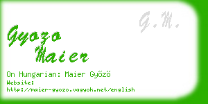 gyozo maier business card